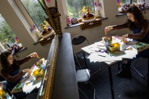 Lady doing arts and crafts